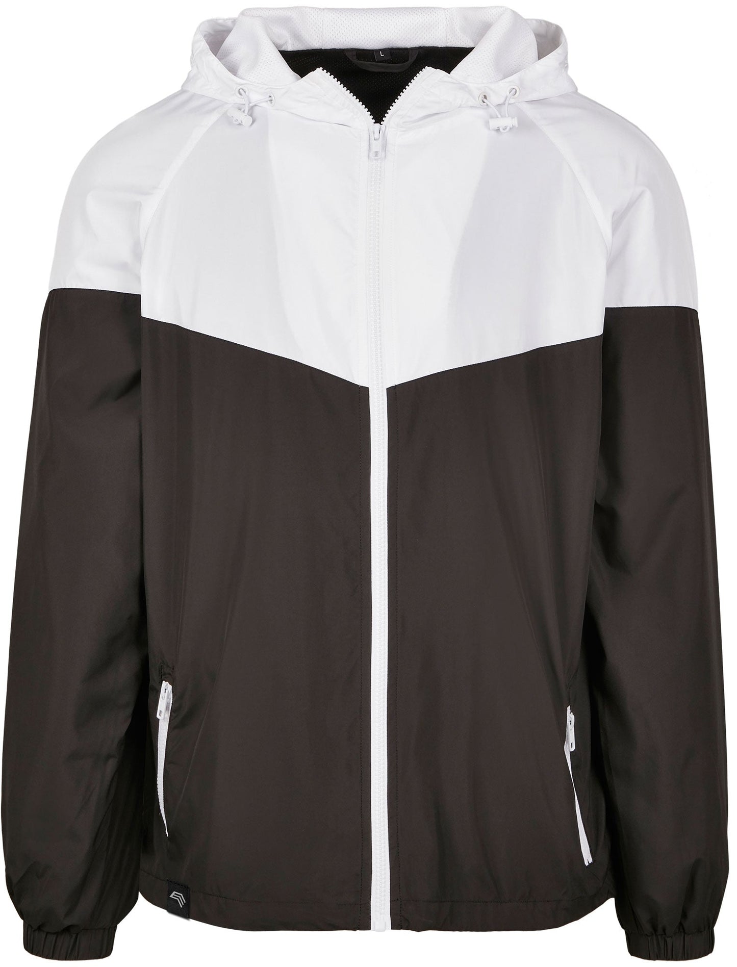 ― % ― BBD 0129/160/ ― Two Tone Windrunner Jacket - Schwarz / Weiß [M]