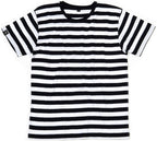 MTS M109 ― Soft Unisex Stripy Organic Cotton T-Shirt - Black / White