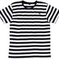 MTS M109 ― Weiches Unisex Stripy Bio-Baumwolle T-Shirt - Schwarz / Weiß