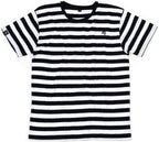 MTS M109 ― Soft Unisex Stripy Organic Cotton T-Shirt - Black / White