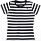 MTS M110 ― Weiches Damen Stripy Bio-Baumwolle T-Shirt - Schwarz / Weiß