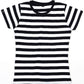 MTS M110 ― Weiches Damen Stripy Bio-Baumwolle T-Shirt - Schwarz / Weiß