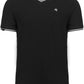 KRB K374 ― Bi-color Piqué-Trikot V-Neck T-Shirt - Schwarz / Grau / Weiß