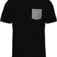 KRB K375 ― Herren Bio-Baumwolle T-Shirt mit Brusttasche - Schwarz / Grau Melange