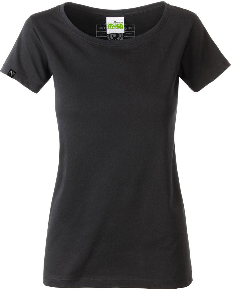 ― % ― JAN 8007 ― Damen Bio-Baumwolle T-Shirt Organic - Schwarz / XS