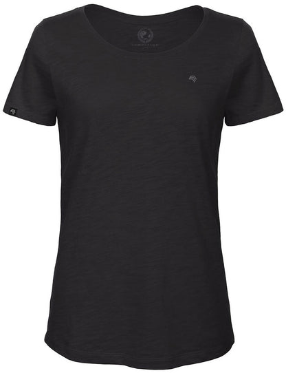 ― % ― Auslaufartikel ― BAC TW047/ ― Damen Bio-Baumwolle Flammgarn T-Shirt - Schwarz [2XL]