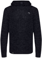 ECL 0080 ― Sustainably Knitted Unisex Hoodie Made of Regenerated Cotton - Melange Black / Grey