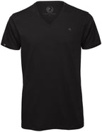 BAC TM044 — Unisex Organic Cotton V-Neck T-Shirt - Black