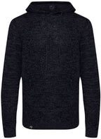 ECL 0080 ― Sustainably Knitted Unisex Hoodie Made of Regenerated Cotton - Melange Black / Grey
