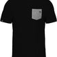 KRB K375 ― Herren Bio-Baumwolle T-Shirt mit Brusttasche - Schwarz / Grau Melange