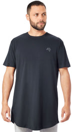 MTS M126 ― Extra-long Organic Cotton Long Length T-Shirt - Black