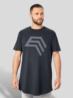 MTS M126 ― Extra-long Organic Cotton Long Length T-Shirt - Black