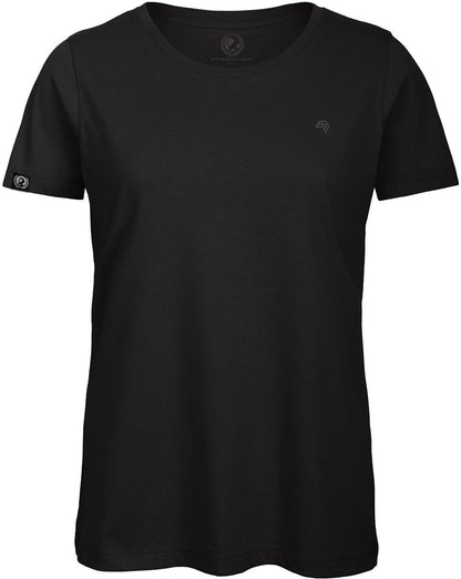 ― % ― BAC TW043 ― Damen Bio-Baumwolle Medium-Fit T-Shirt - Schwarz (L)