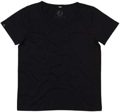 ― % ― MTS M120/ ― Herren Bio-Baumwolle Raw Scoop T-Shirt - Schwarz [L]