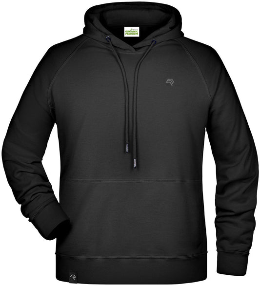 JAN 8024 ― Bio-Baumwolle Hoodie Kapuzen Sweatshirt - Schwarz