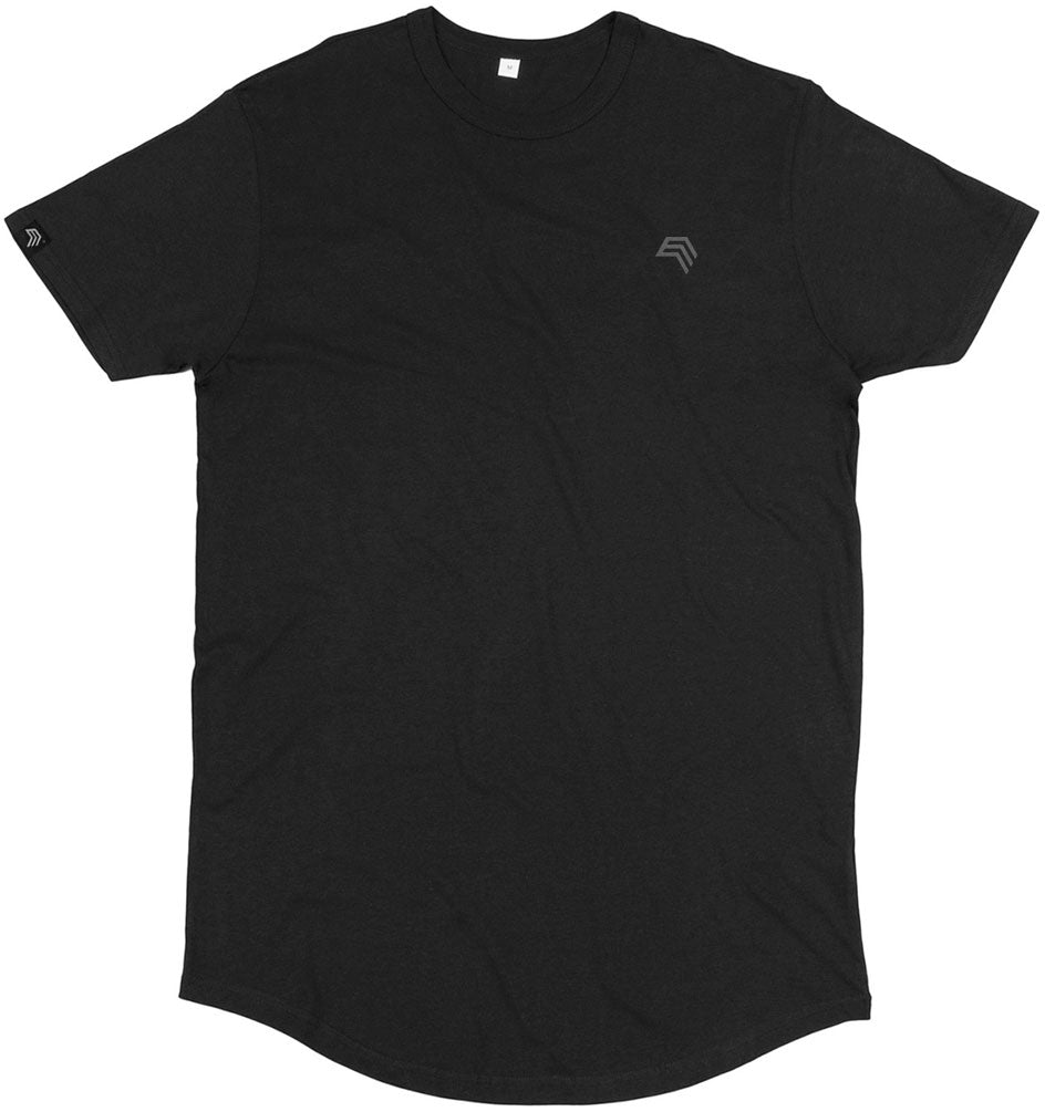 MTS M126 ― Extra-long Organic Cotton Long Length T-Shirt - Black