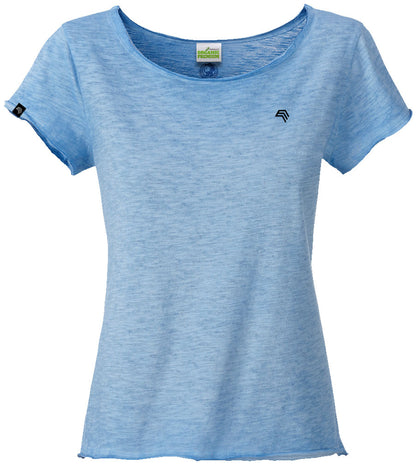 ― % ― JAN 8015 ― Women's Organic Cotton Slub Yarn T-Shirt - Horizon Blue [XS]