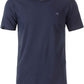 JAN 8002 ― Herren Bio-Baumwolle Rollsaum T-Shirt - Navy Blau