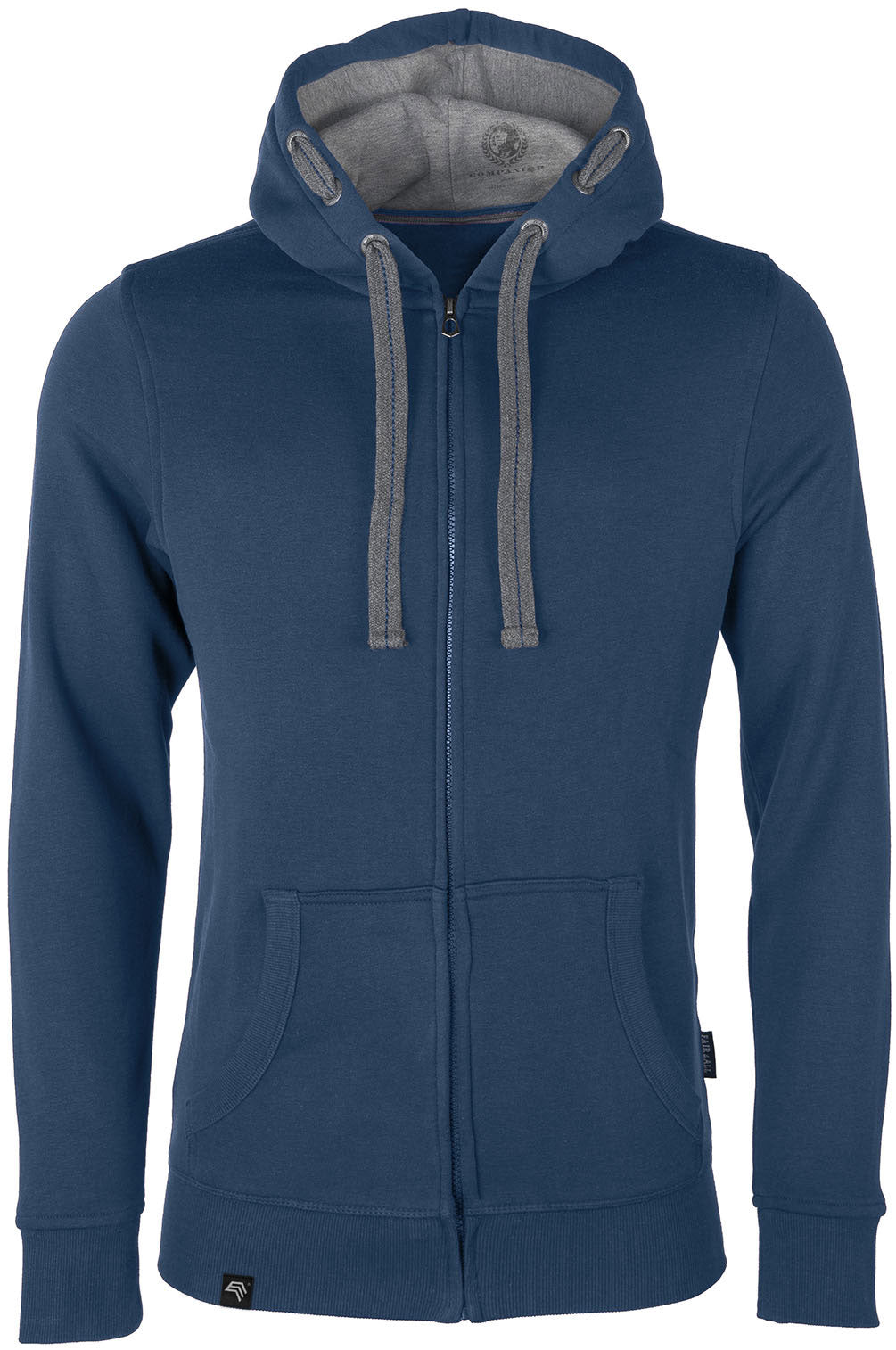 RMH 0701 ― Heavy Bi-color Hoodie Sweat Jacket - Denim Blue