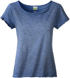 Auslaufartikel ― JAN 8015 ― Damen Bio-Baumwolle Flammgarn T-Shirt - Denim Blau