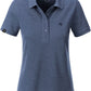 ― % ― JAN 8009/ ― Damen Bio-Baumwolle Polo Shirt - Denim Blau Melange [2XL]