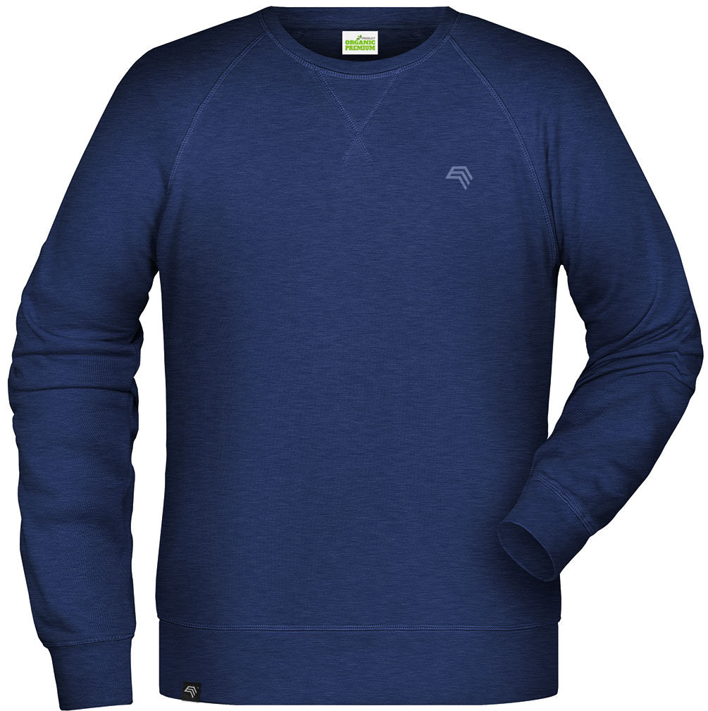 ― % ― JAN 8022/ ― Bio-Baumwolle Sweatshirt - Ink Blau Melange [M]