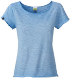 Auslaufartikel ― JAN 8015 ― Damen Bio-Baumwolle Flammgarn T-Shirt - Horizon Blau