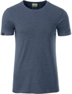 JAN 8008 ― Herren Bio-Baumwolle T-Shirt - Melange Denim Blau