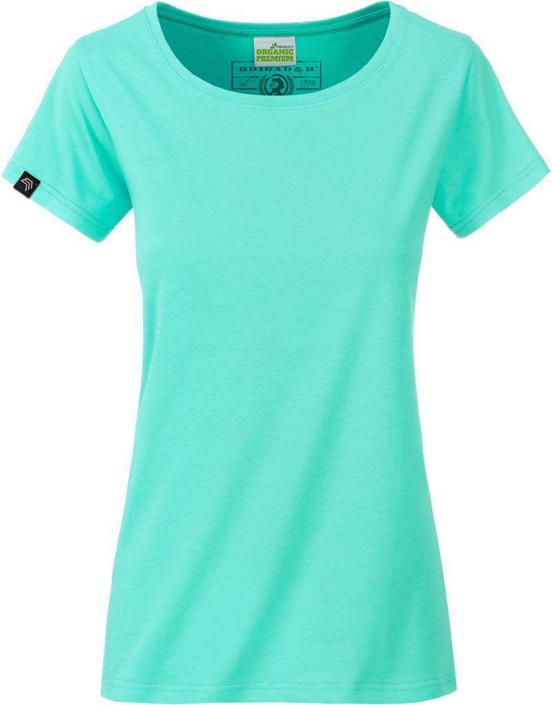 ― % ― JAN 8007 ― Damen Bio-Baumwolle T-Shirt - Blau Mint Grün / 2XL
