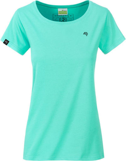 ― % ― JAN 8007/ ― Damen Bio-Baumwolle T-Shirt - Blau Mint Grün [S / 2XL]