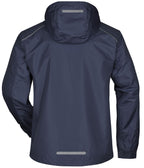 JAN 1118 ― Windbreaker Rain Jacket - Navy Blue / Red
