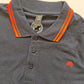 SLS 0577 ― Kontraststreifen Polo Shirt - Navy Blau / Neon Orange