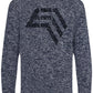 ― % ― ECL 0080/ ― Nachhaltig gestrickter Unisex Kapuzenpullover aus regenerierter Baumwolle - Melange Navy Blau / Grau [M]