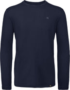 BAC TM070 — Unisex Organic Cotton Long Sleeve T-Shirt - Navy Blue
