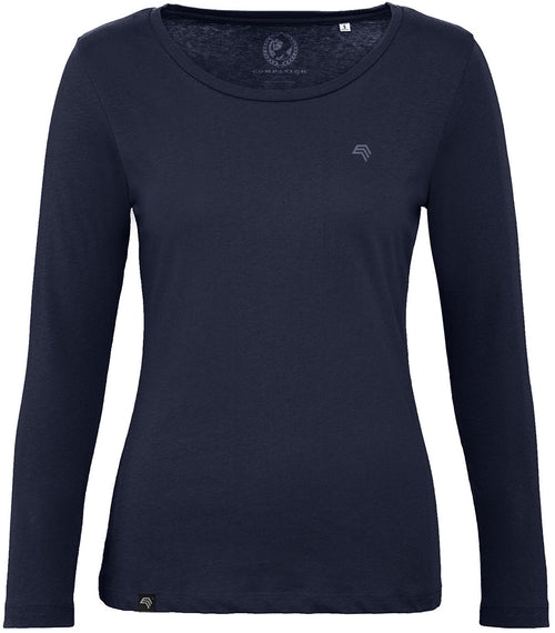 BAC TW071 – Women's Organic Cotton Long Sleeve T-Shirt - Navy Blue