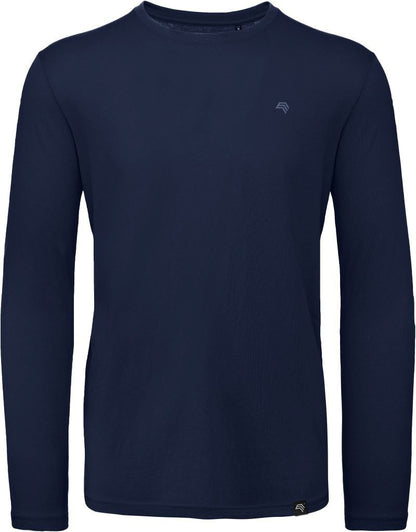 ― % ― BAC TM070 ― Herren Bio-Baumwolle Longsleeve T-Shirt Langarm - Navy Blau [M]