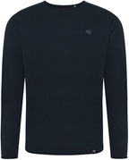 ECL 0060 ― Recycled Feinstrick-Pullover aus regenerierter Baumwolle - Navy Blau