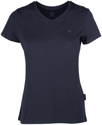 ― % ― RMH 0202/ ― Damen Luxury Bio-Baumwolle V-Neck T-Shirt - Navy Blau [M]