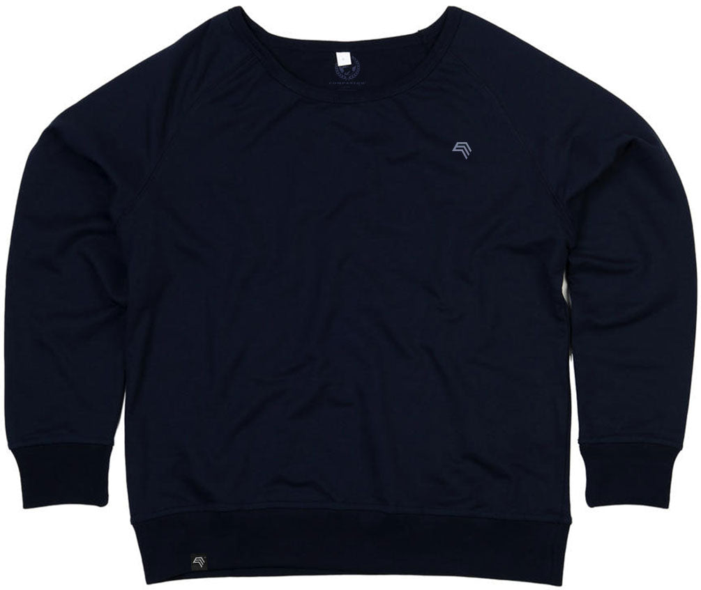 MTS M077 ― Women's Organic Cotton Recycled rPET Raglan Sweatshirt - Navy Blue