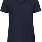 ― % ― BAC TW045/ ― Damen Bio-Baumwolle V-Neck T-Shirt - Navy Blau [2XL]