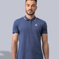 MTS M191 ― Tipped Organic Polo Shirt mit Knöpfen aus Kokosnuss-Schalen - Melange Grau / Weiß