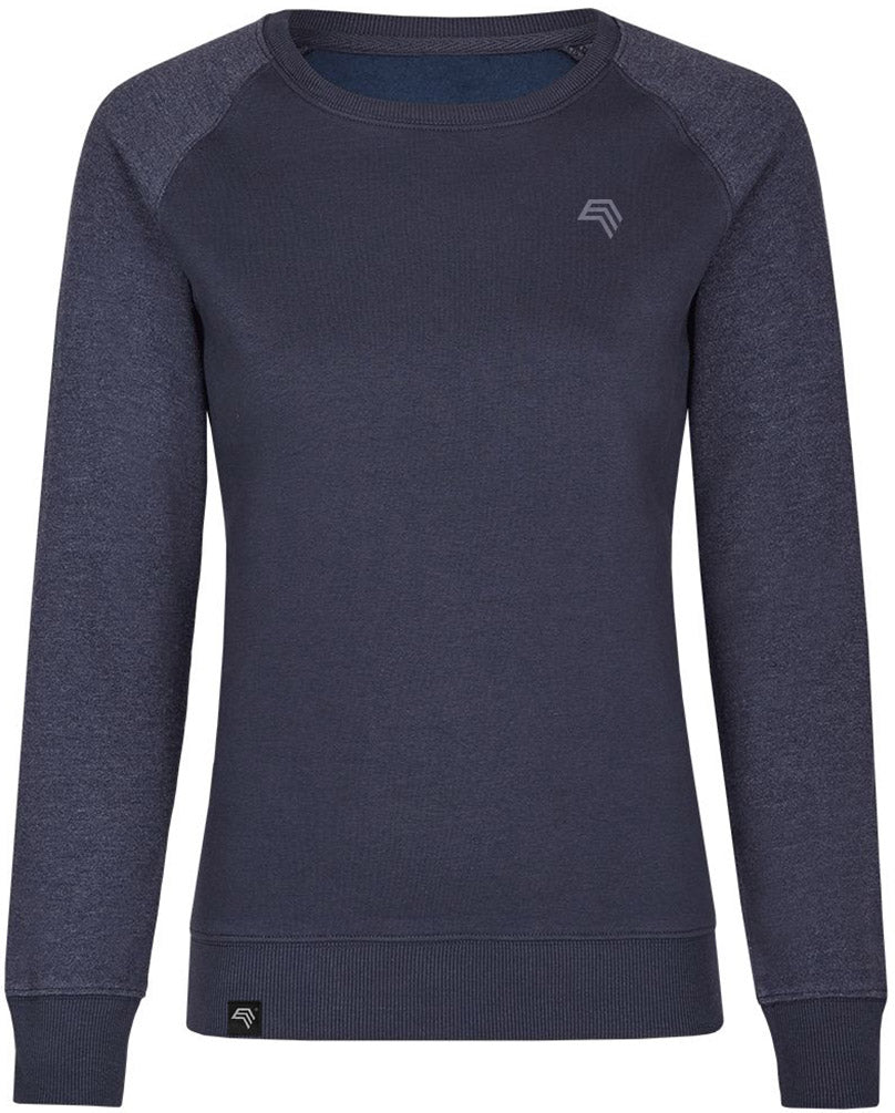 MMT 0520 ― Damen Bi-Color Sweatshirt - Navy Blau / Melange