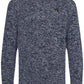 ECL 0080 ― Nachhaltig gestrickter Unisex Kapuzenpullover aus regenerierter Baumwolle - Navy Blau / Melange Grau