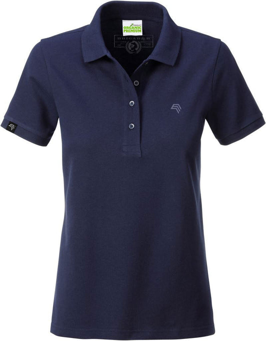 ― % ― JAN 8009/ ― Damen Bio-Baumwolle Polo Shirt - Navy Blau [L / XL / 2XL]