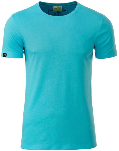 ― % ― JAN 8008 ― Herren Bio-Baumwolle T-Shirt - Pacific Blau [M / 2XL / 3XL]