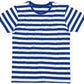 MTS M109 ― Weiches Unisex Stripy Bio-Baumwolle T-Shirt - Blau / Weiß