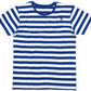 MTS M109 ― Weiches Unisex Stripy Bio-Baumwolle T-Shirt - Blau / Weiß