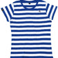 MTS M110 ― Weiches Damen Stripy Bio-Baumwolle T-Shirt - Blau / Weiß