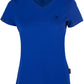 ― % ― RMH 0202/ ― Damen Luxury Bio-Baumwolle V-Neck T-Shirt - Royal Blau [4XL]