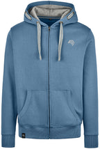 RMH 0701 ― Heavy Bi-Color Hoodie Sweat Jacket - Sky Blue